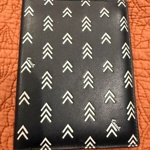 Coach Black and White Chevron Wallet